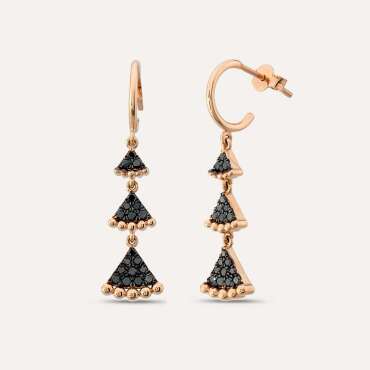 Cheesecake 0.59 CT Black Diamond Earring - Nev Jewellery