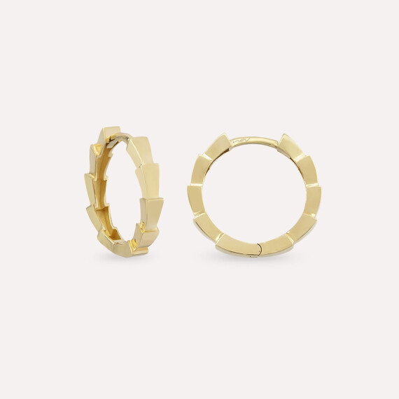 Chick Jr. Sarı Altın Halka Küpe - Nev Jewellery
