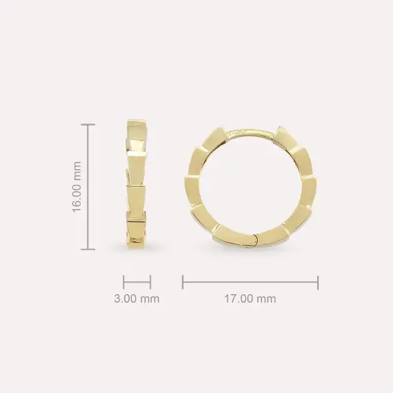 Chick Jr. Yellow Gold Hoop Earring - 2