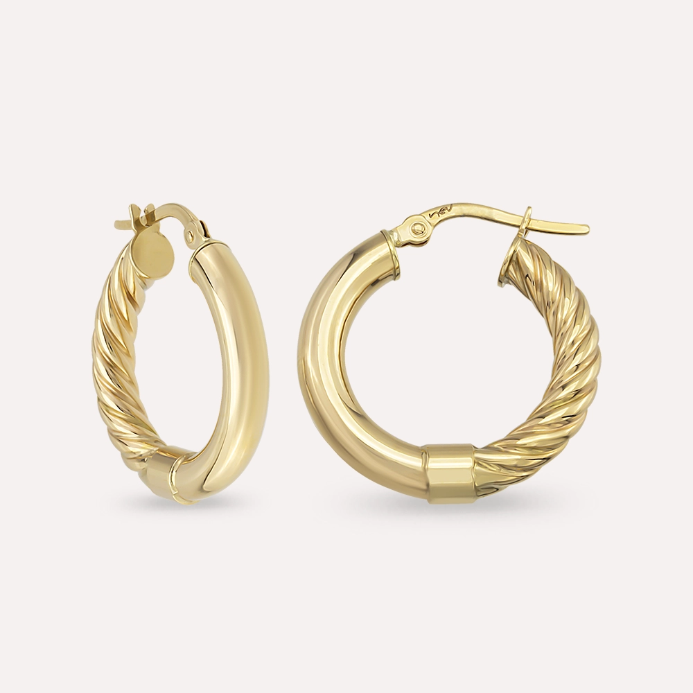 Chili Yellow Gold Hoop Earring - 2