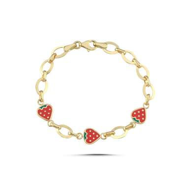 Çilek Çocuk Bileklik(14.5*0.6 Cm) - 