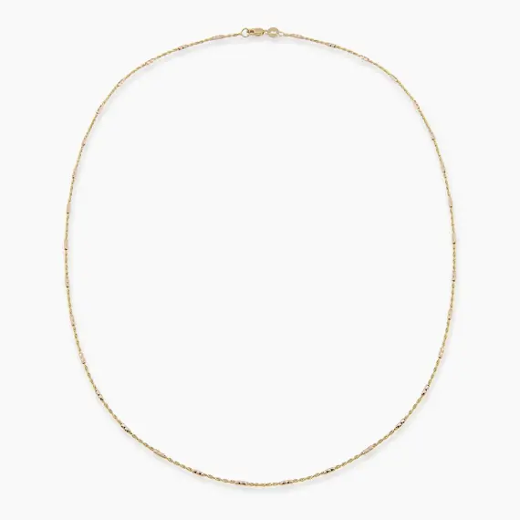 Clair Yellow Gold Italian Necklace - 1