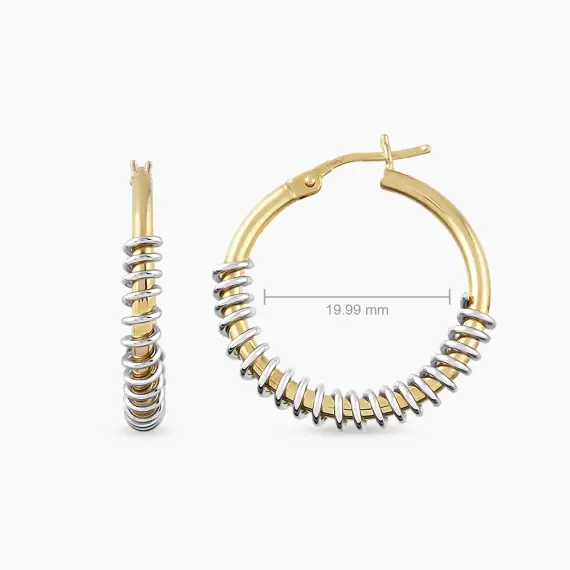 Coile Yellow Gold Italian Earring - 3