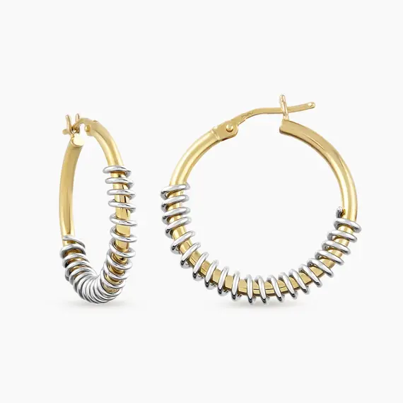 Coile Yellow Gold Italian Earring - 1