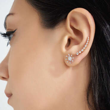 Comet 0.43 CT Diamond Rose Gold Single Earring - Nev Jewellery (1)