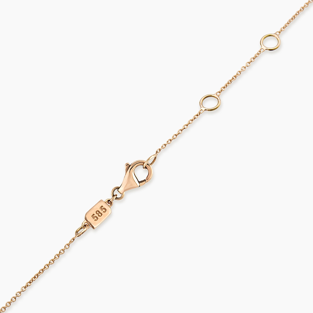 Confetti Multicolor Sapphire Rose Gold Necklace - 3