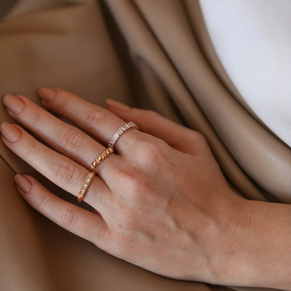 Core 0.19 CT Pırlanta Taşlı Rose Altın Yüzük - Nev Jewellery (1)