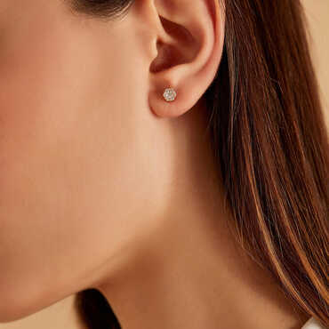 Coronet 0.37 CT Diamond Rose Gold Flower Earring - Nev Jewellery (1)