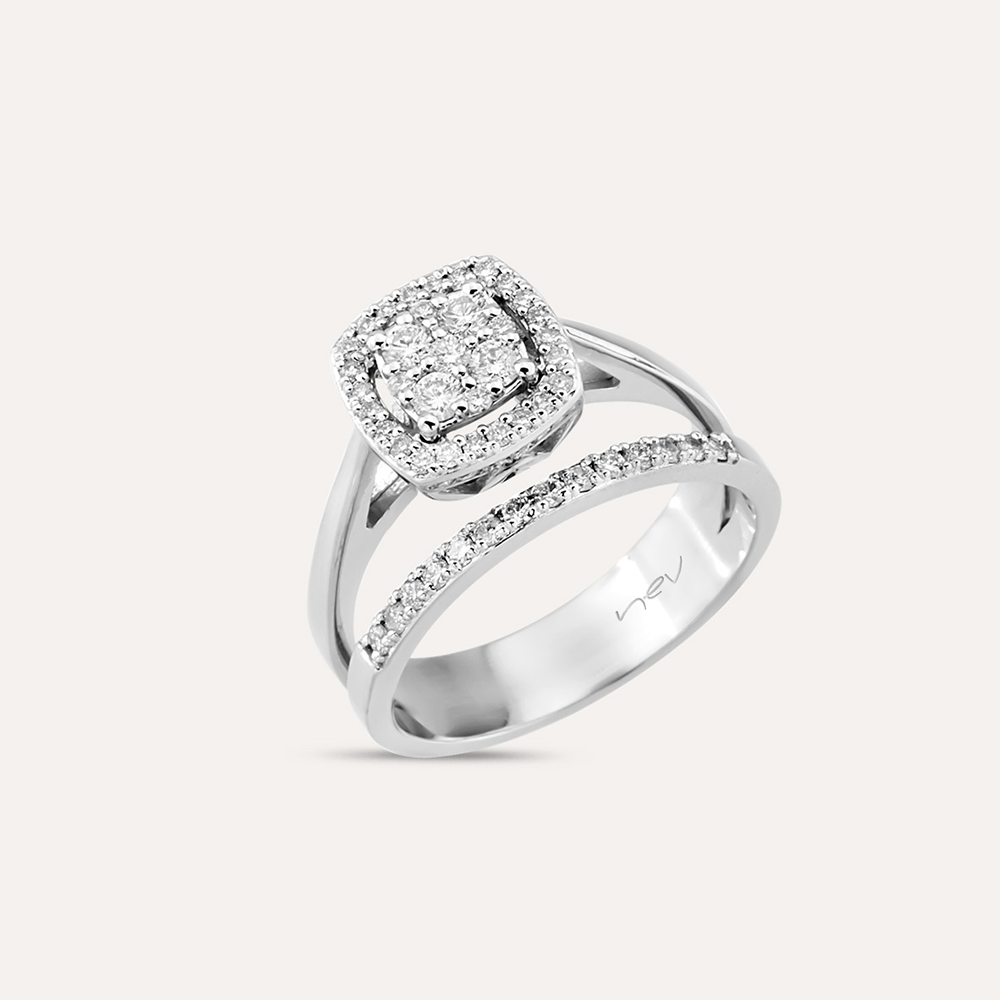 Coronet 0.43 CT Diamond White Gold Ring - 3