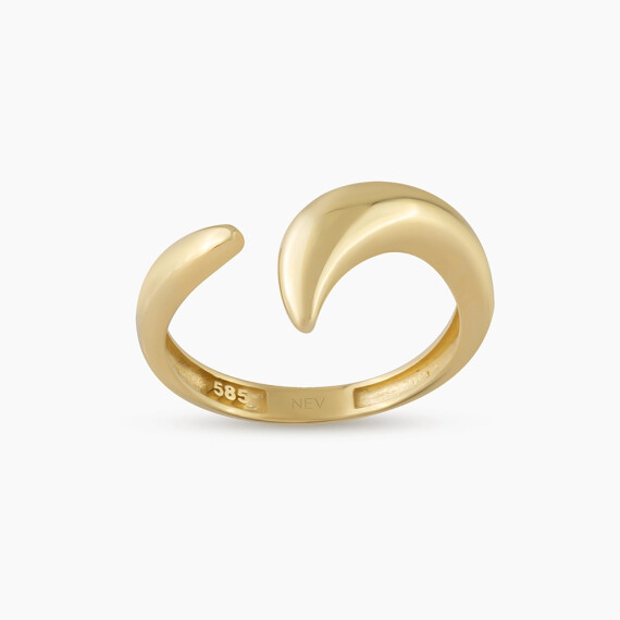 Corva Sarı Altın Yüzük - Nev Jewellery