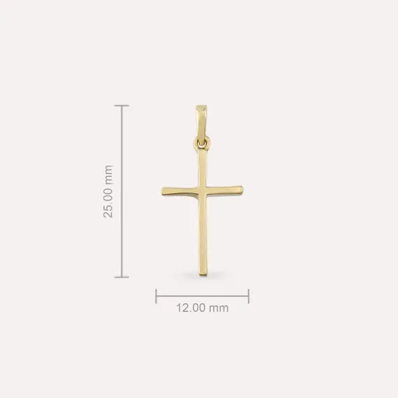 Cross II Yellow Gold Pendant - 3