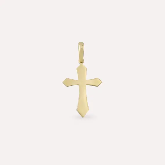 Cross III Yellow Gold Pendant - 1