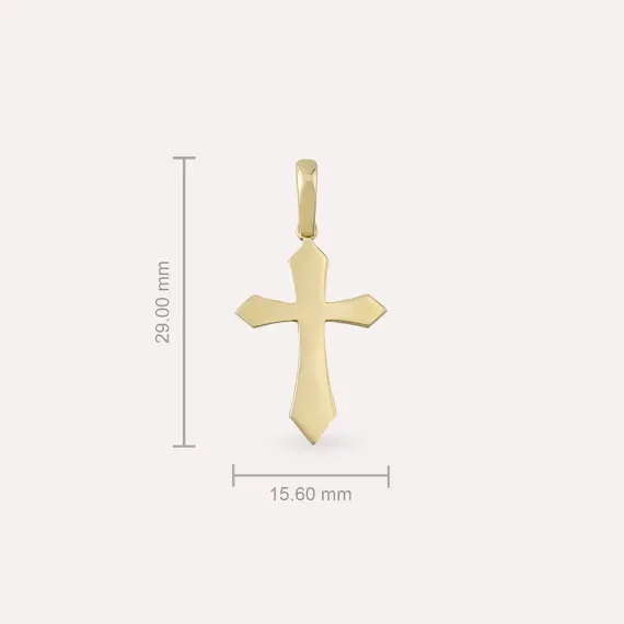 Cross III Yellow Gold Pendant - 3