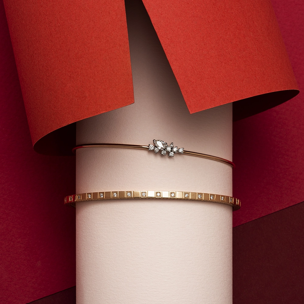 Cubes 0.30 CT Diamond Rose Gold Bracelet - Nev Jewellery (1)