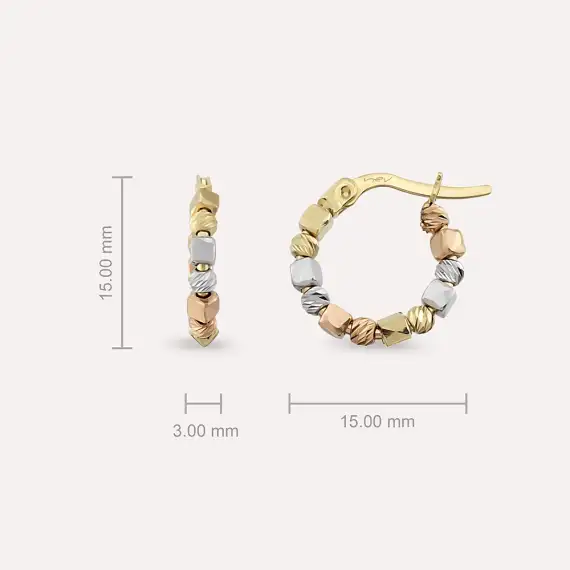 Cubic Dorica Gold Hoop Earring - 3