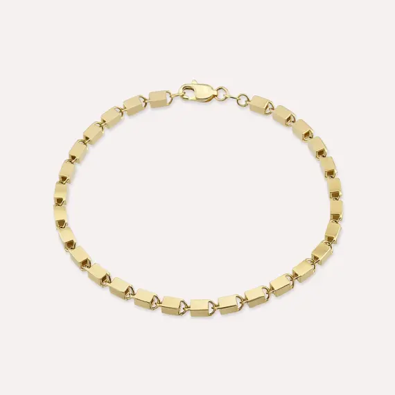 Cubic Yellow Gold Bracelet - 1