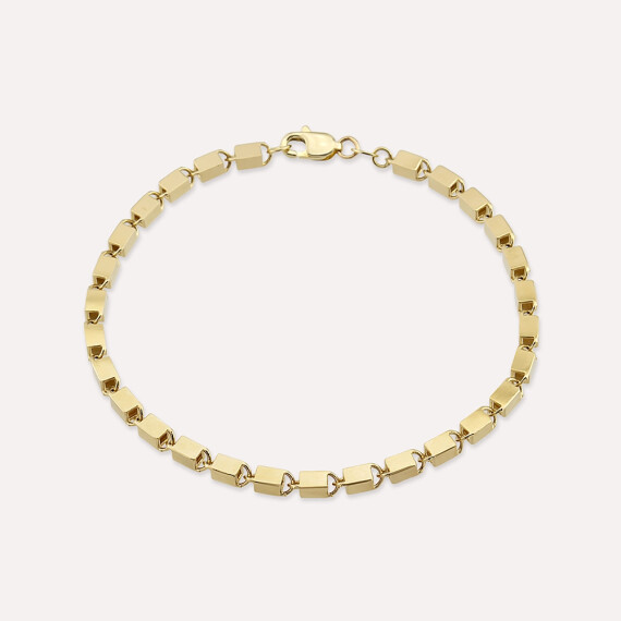 Cubic Yellow Gold Bracelet - Nev Jewellery