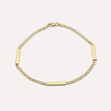 Cuish Sarı Altın Bileklik - Nev Jewellery (1)