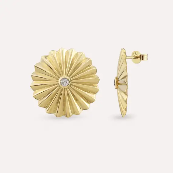 Dalia Yellow Gold Earring - 1