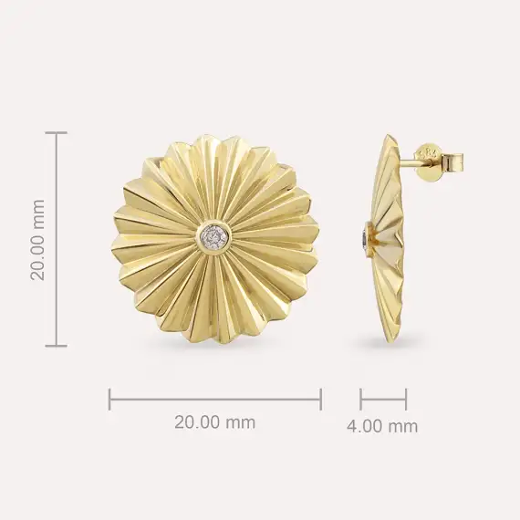 Dalia Yellow Gold Earring - 3