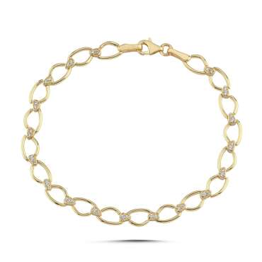 Damla Taş Tasarım Bileklik (18.5*0.5 Cm) - NEV JEWELLERY