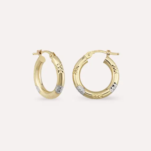 Darrel Jr. Yellow Gold Hoop Earring - 1