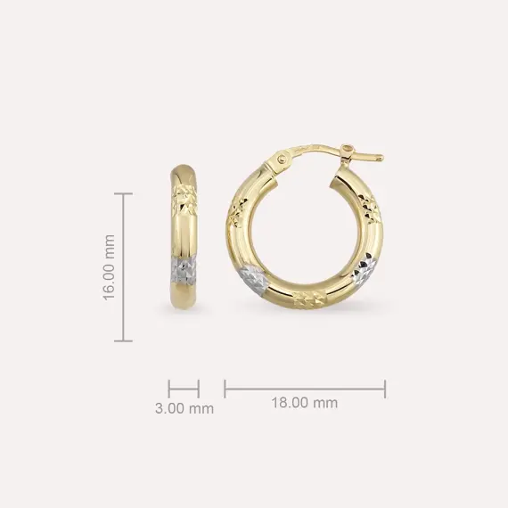 Darrel Jr. Yellow Gold Hoop Earring - 3