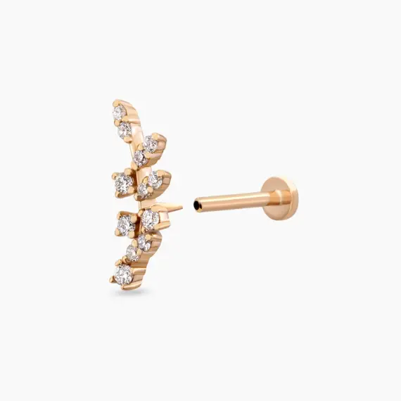 Defne Diamond Rose Gold Piercing - 5