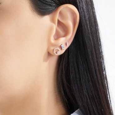 Diamond White Gold I Letter Mini Single Earring - Nev Jewellery (1)