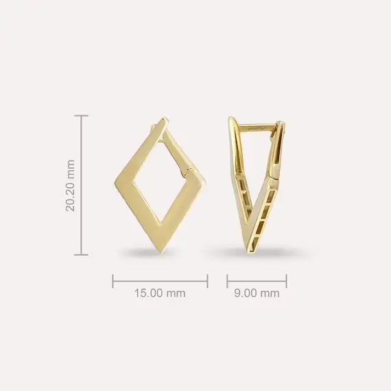 Diana Yellow Gold Earring - 3