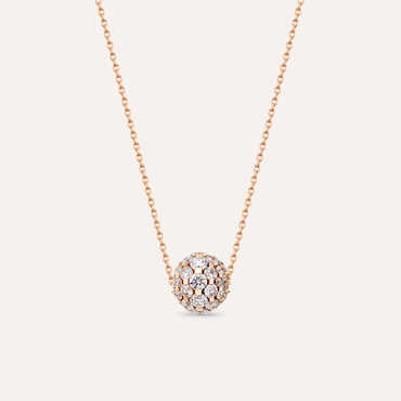 Disco 2.63 CT Diamond Rose Gold Sphere Pendant - Nev Jewellery (1)