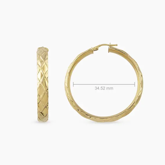 Dore Yellow Gold Italian Earring - 3