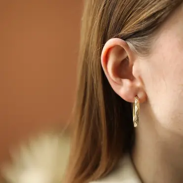 Dore Yellow Gold Italian Earring - Nev Jewellery (1)