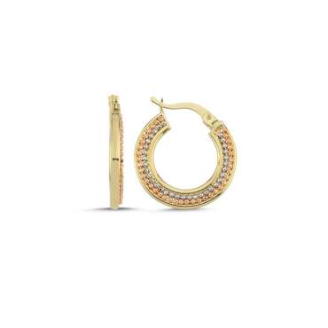 Dorika Halka Tasarım Küpe - NEV JEWELLERY