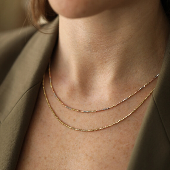 Dorika Sarı Altın Kolye - Nev Jewellery
