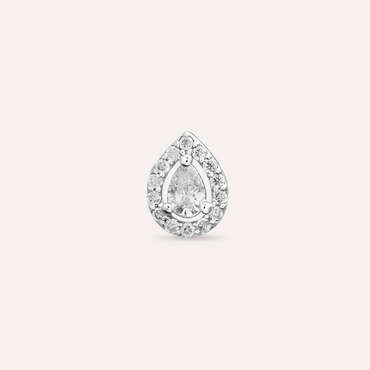 Drop 0.11 CT Damla Kesim Pırlanta Taşlı Tek Küpe - Nev Jewellery