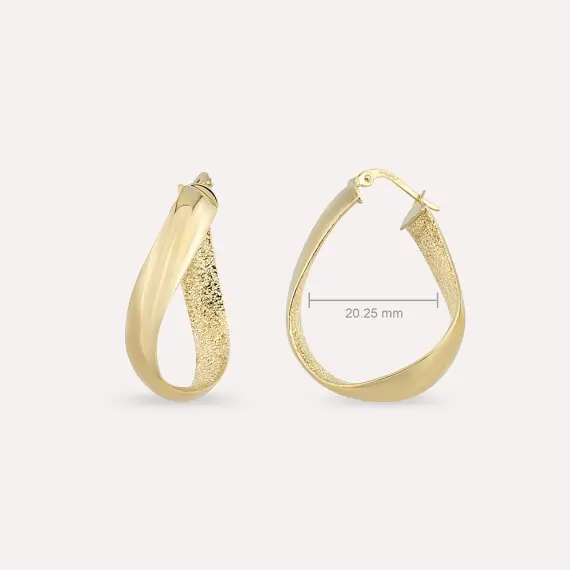 Dune Medium Yellow Hoop Earring - 3