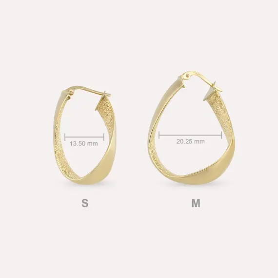 Dune Medium Yellow Hoop Earring - 5