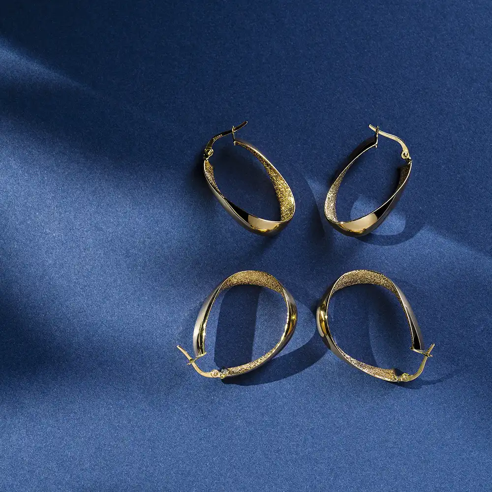 Dune Medium Yellow Hoop Earring - 6