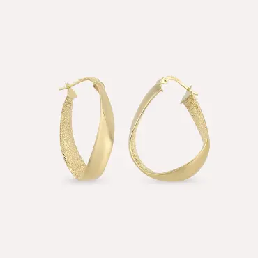 Dune Medium Yellow Hoop Earring - Nev Jewellery (1)