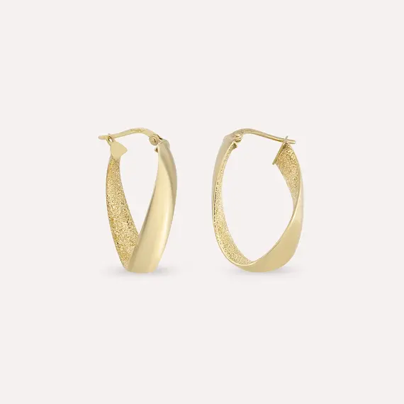 Dune Small Yellow Hoop Earring - 2