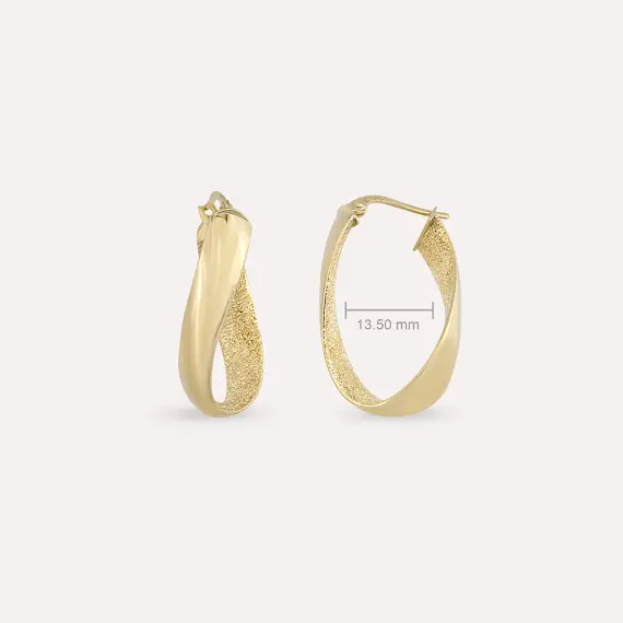 Dune Small Yellow Hoop Earring - 3