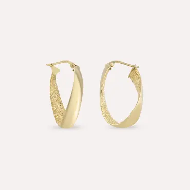 Dune Small Yellow Hoop Earring - Nev Jewellery (1)
