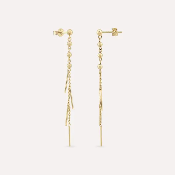 Eave Yellow Gold Earring - 1