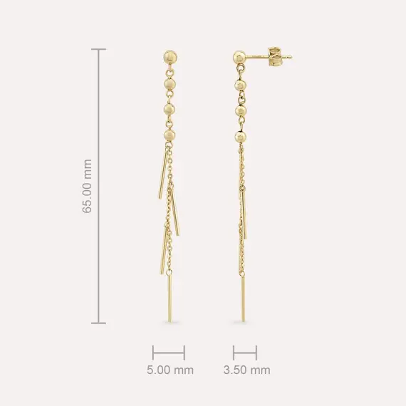 Eave Yellow Gold Earring - 2