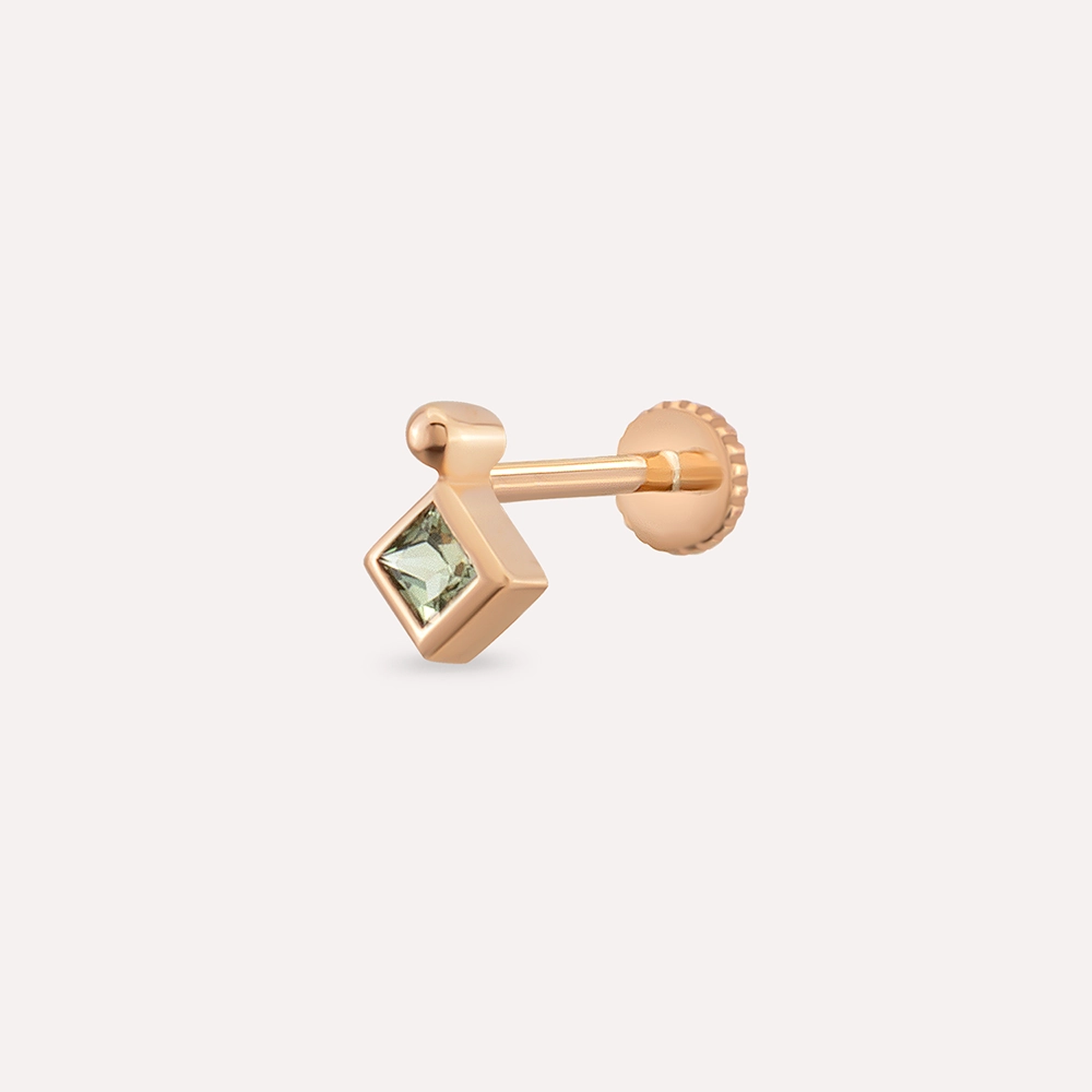 Echo Green Sapphire Rose Gold Piercing - 1