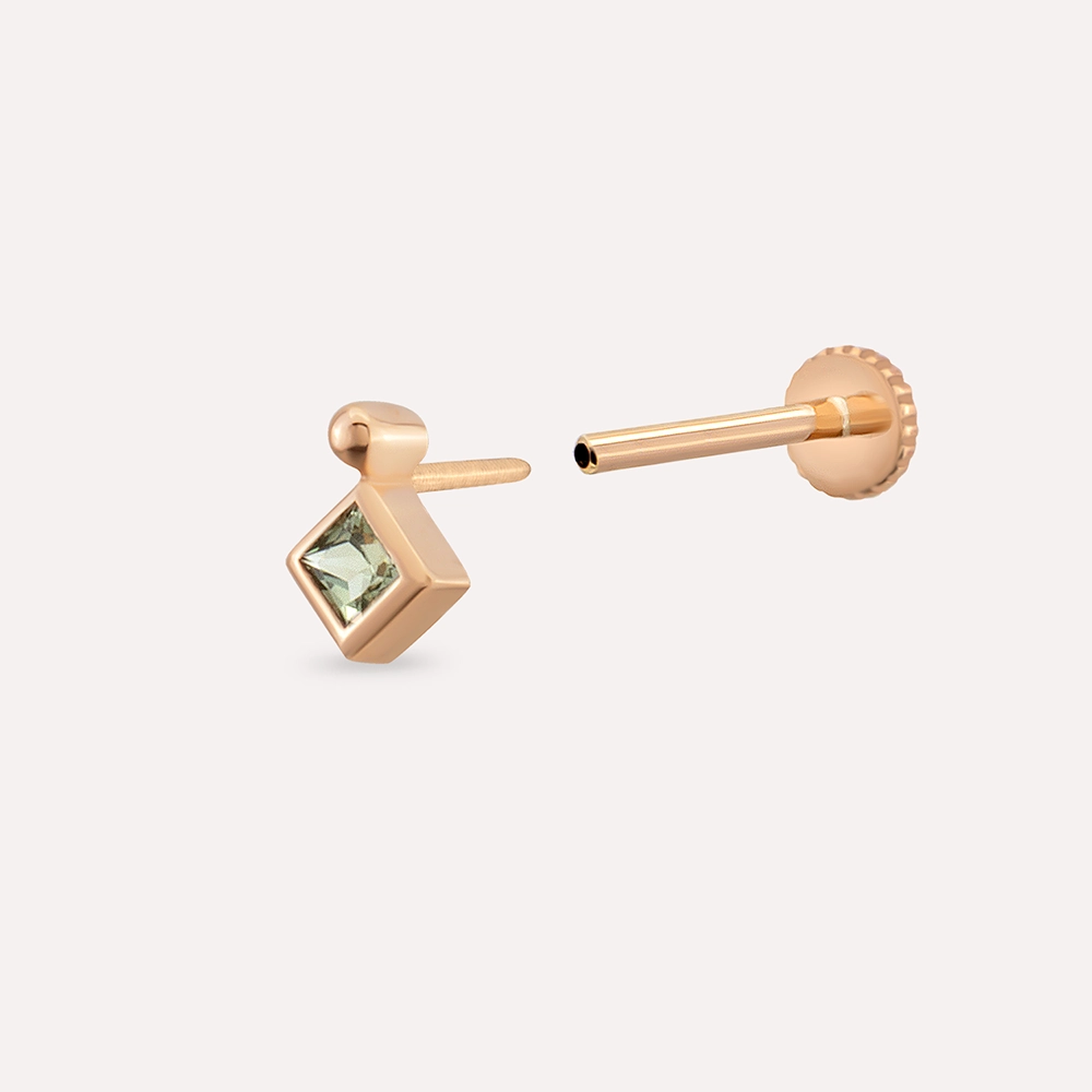 Echo Green Sapphire Rose Gold Piercing - 2