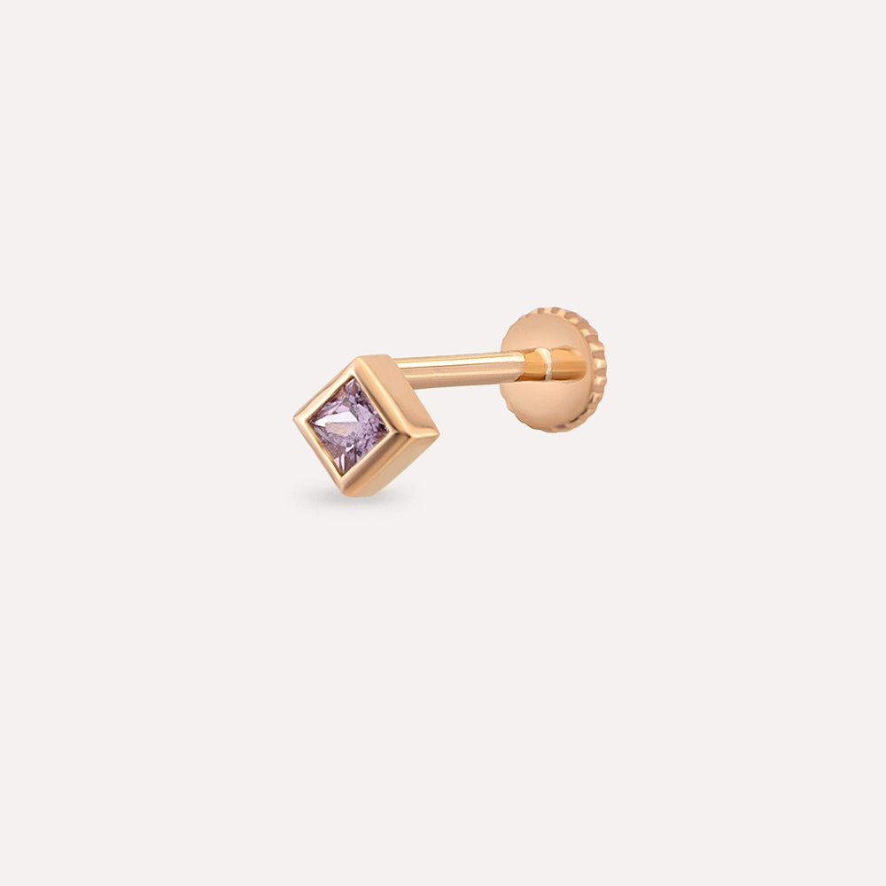 Echo Pink Safir Taşlı Rose Gold Piercing - 1