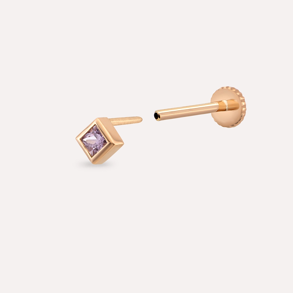 Echo Pink Safir Taşlı Rose Gold Piercing - 2