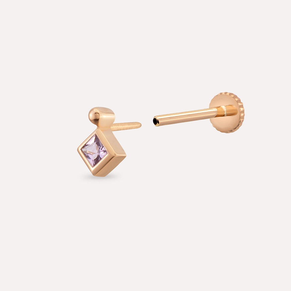 Echo Pink Sapphire Rose Gold Piercing - 2